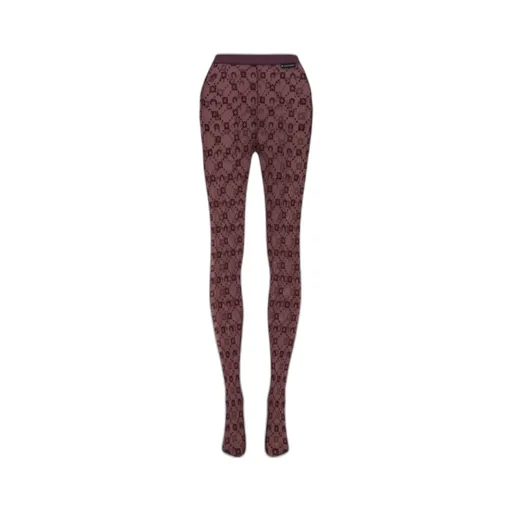 Moonogram Mesh Flock Tights