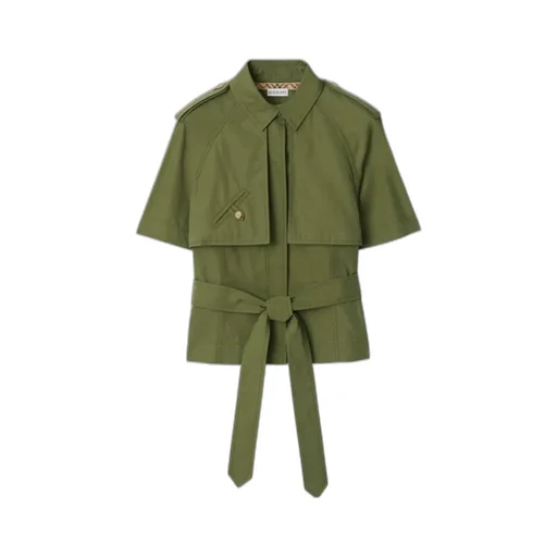Burberry Belt-Detailed Short Sleeved Shirt