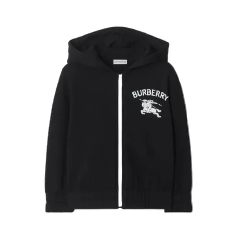 Burberry Kids Logo Zip-Up Hoodie