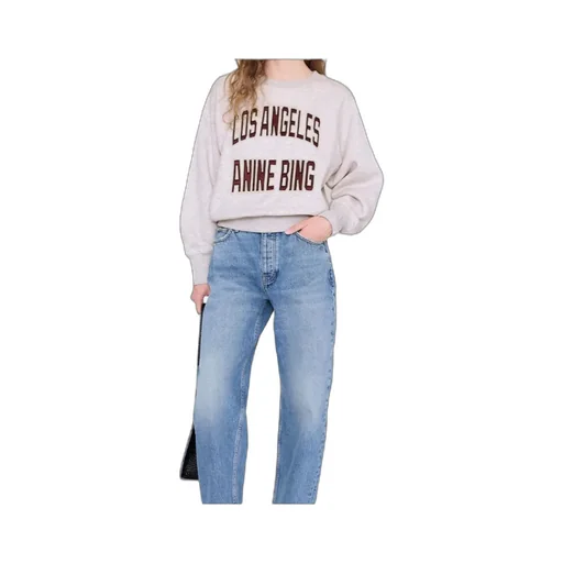 Anine Bing Harry Shrunken Logo Sweatshirt