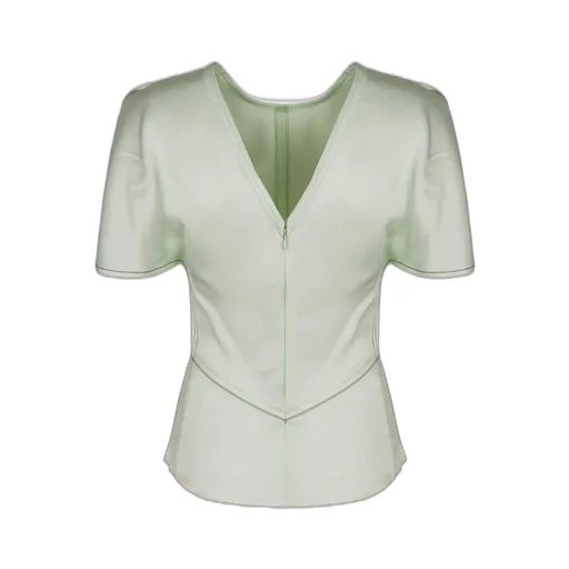 Victoria Beckham Draped Short-Sleeve Top