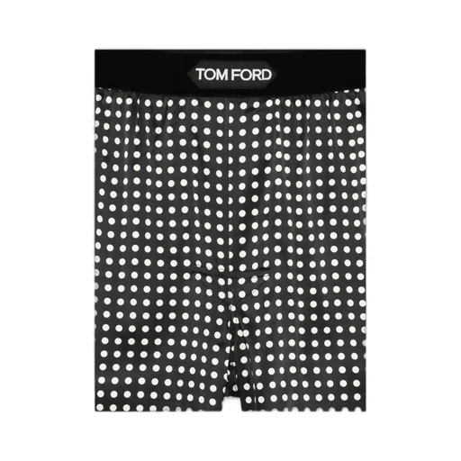 Tom Ford	Polka-Dot Logo Waistband Boxer Briefs