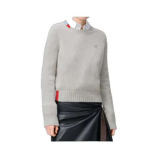 Loewe Anagram Embroidered Knitted Pullover