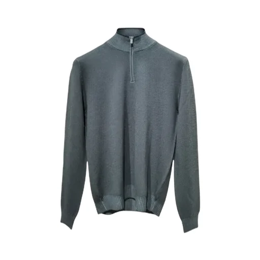 Long-Sleevedhalf-Zipknitsweater
