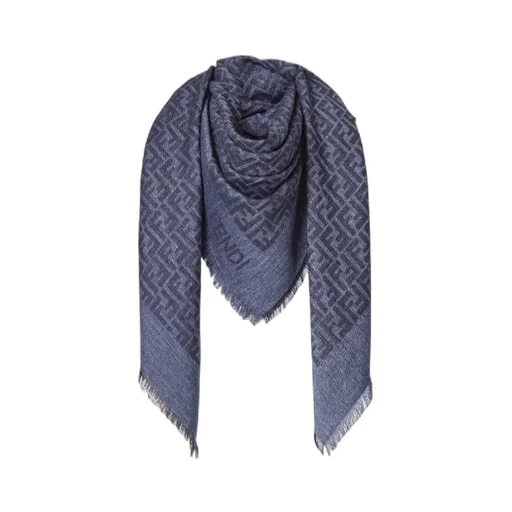 Fendi Ff Jacquard Frayed-Edge Scarf
