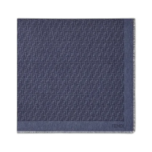 Fendi Ff Jacquard Frayed-Edge Scarf