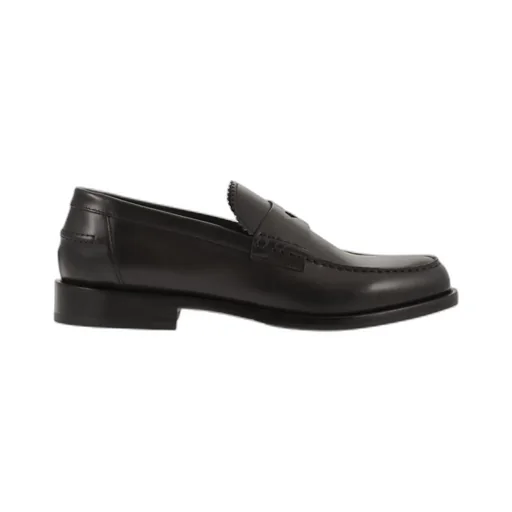Doucal's Raised Stitch Moccasin Loafers