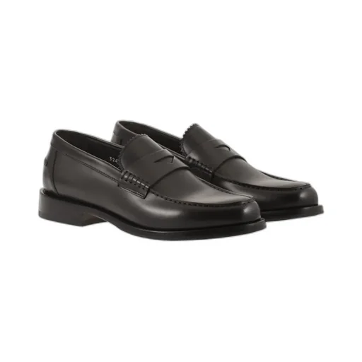 Doucal's Raised Stitch Moccasin Loafers
