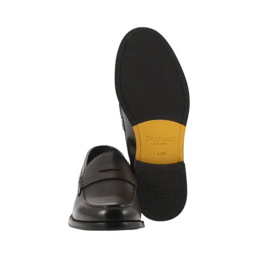 Doucal's Raised Stitch Moccasin Loafers