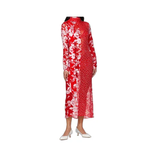 Marine Serre Regenerated Raso Silk Scarves Ls Dress