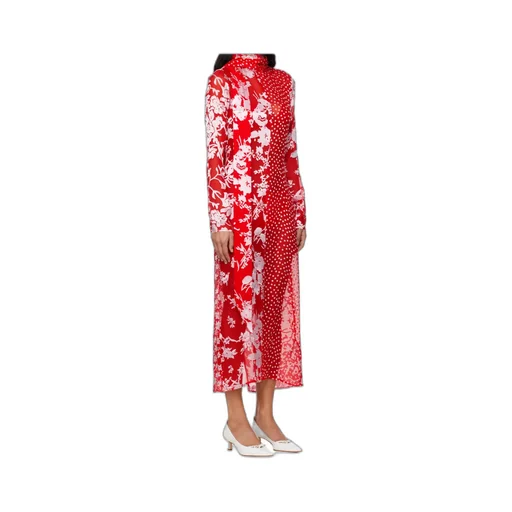 Marine Serre Regenerated Raso Silk Scarves Ls Dress