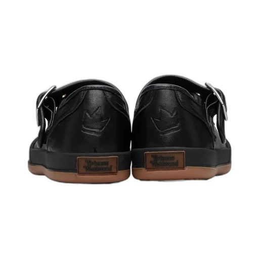 Black Animal Gym Bar Ballerina Flats