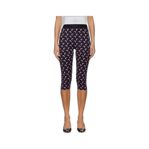 Black Recycled Moon Jersey Capri Leggings