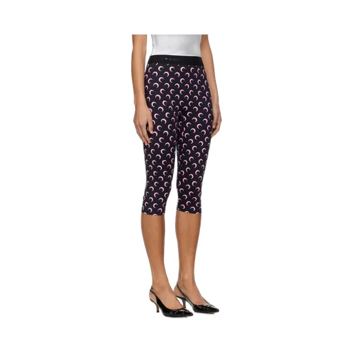 Black Recycled Moon Jersey Capri Leggings