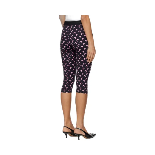Black Recycled Moon Jersey Capri Leggings