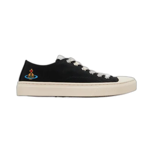 Black Low Top Plimsoll Sneakers