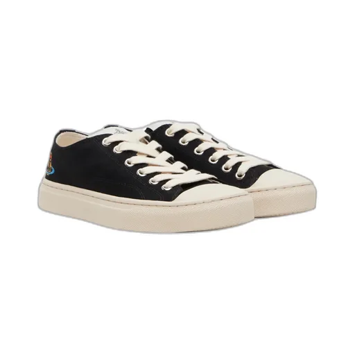 Black Low Top Plimsoll Sneakers