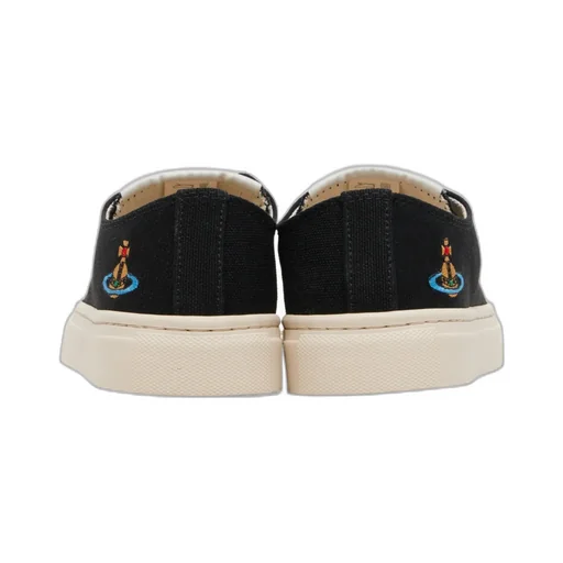 Black Low Top Plimsoll Sneakers