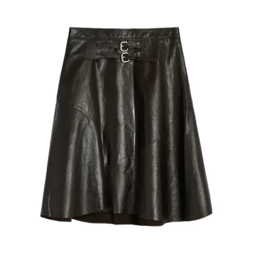 Waltz Leather Midi Skirt