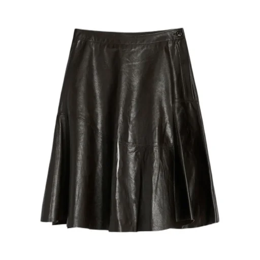 Waltz Leather Midi Skirt