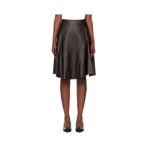 Waltz Leather Midi Skirt