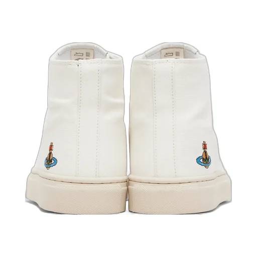 White High Top Plimsoll Sneakers