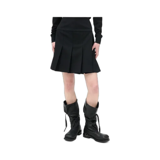 Girdle Pleated Mini Skirt