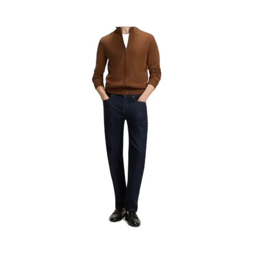 Textured Zip-Up Cardigan