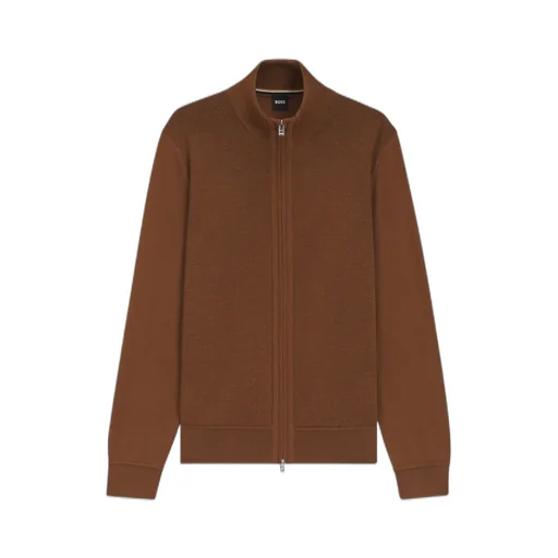 Textured Zip-Up Cardigan