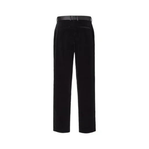 Fendi Satin Waistband Cigarette Velvet Trousers