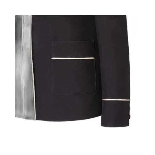 Fendi Long Sleeved Contrasted-Trim Jacket