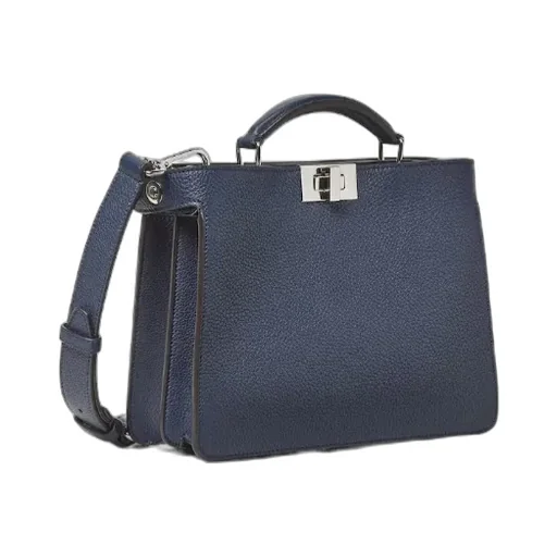 Peekaboo Iseeu Small Dark Blue Leather Bag