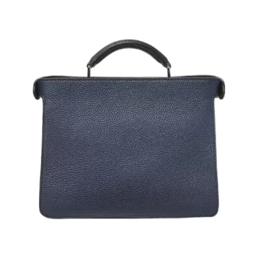 Peekaboo Iseeu Small Dark Blue Leather Bag