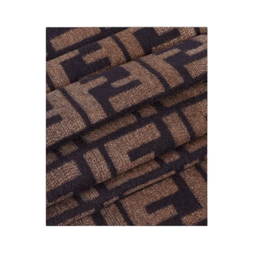 Fendi Ff Jacquard Fringe Detailed Scarf