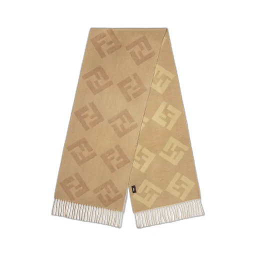 Fendi Ff Jacquard Fringed-Edge Scarf