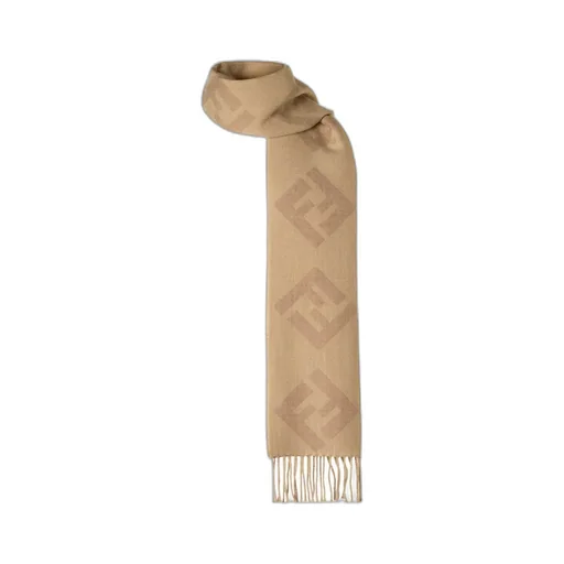 Fendi Ff Jacquard Fringed-Edge Scarf
