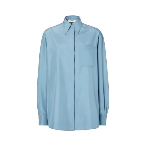 Fendi Long-Sleeved Oversized Poplin Shirt