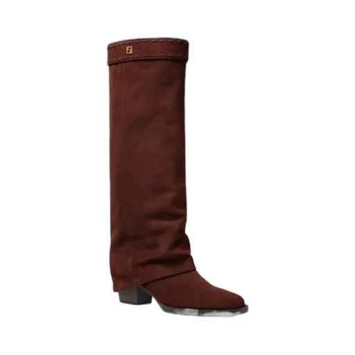 Fendi Minerva Square-Toe Boots