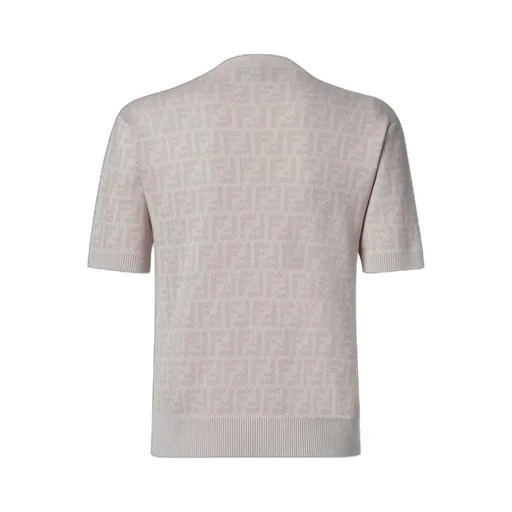 Fendi Ff Jacquard Short Sleeved Crewneck Jumper