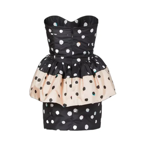 Fendi Printed Bustier Taffeta Dress
