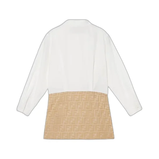 Long-Sleeved Ff-Motif Dress