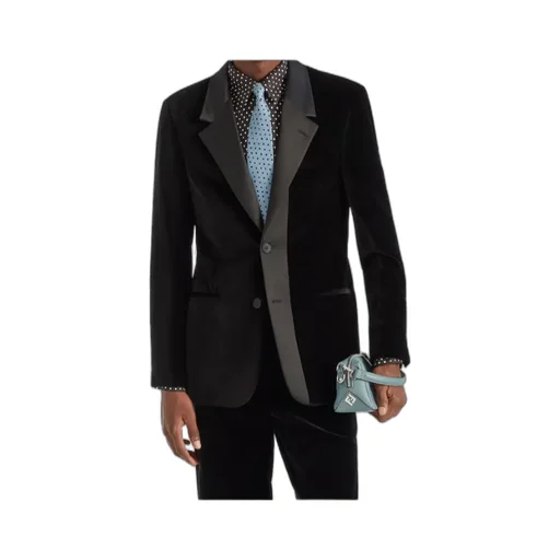 Fendi Single Breasted Velvet Blazer