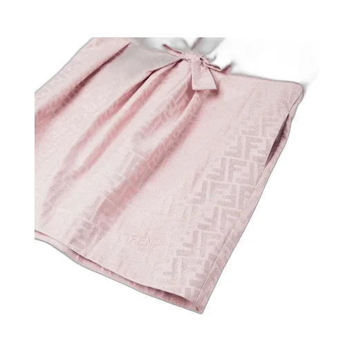 Pink Jacquard Cotton Junior Dress