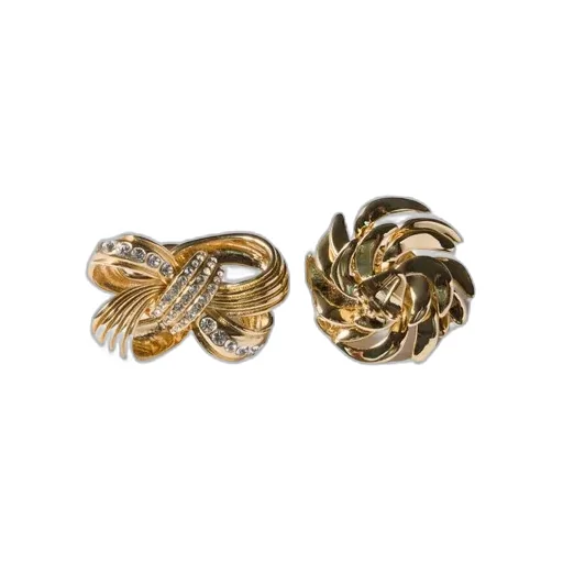 Metal Earrings With Crystals