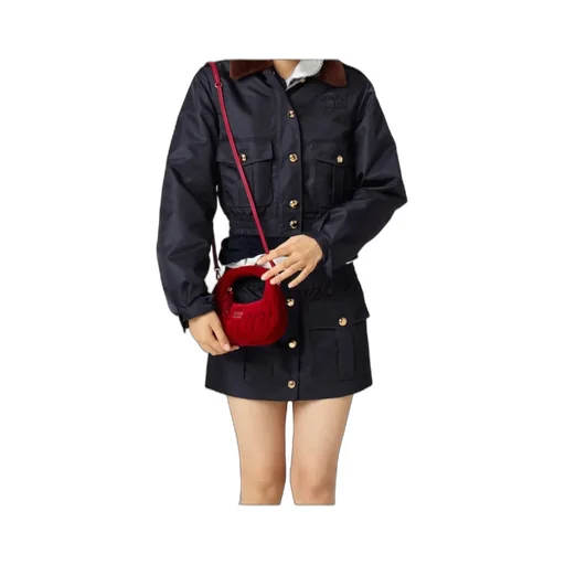 Miu Miu Wander Matelassé Velvet Mini Handbag