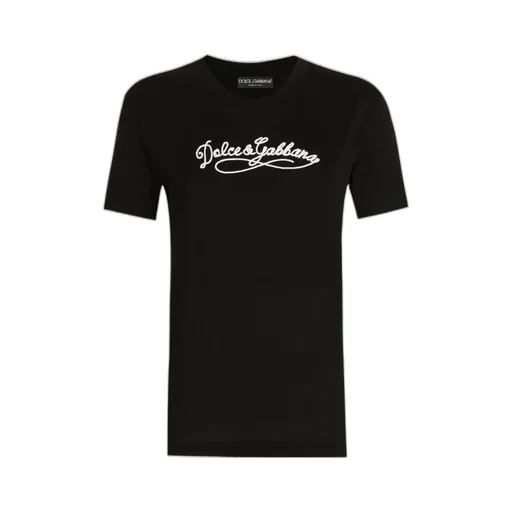 Dolce & Gabbana Logo Embroidered Crewneck T-Shirt
