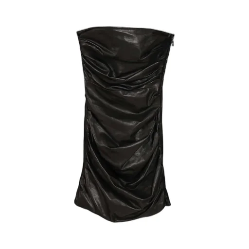 Amiri Sleeveless Ruched Zipped Mini Dress