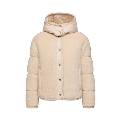 Ciboulette Braided Trim Teddy Hooded Short Down Jacket