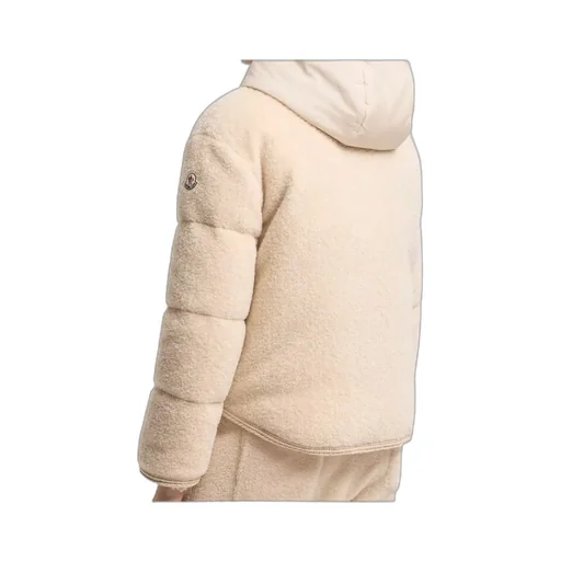 Ciboulette Braided Trim Teddy Hooded Short Down Jacket