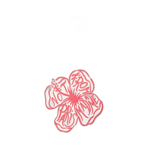 Drle De Monsieur Slogan Hibiscus T-Shirt